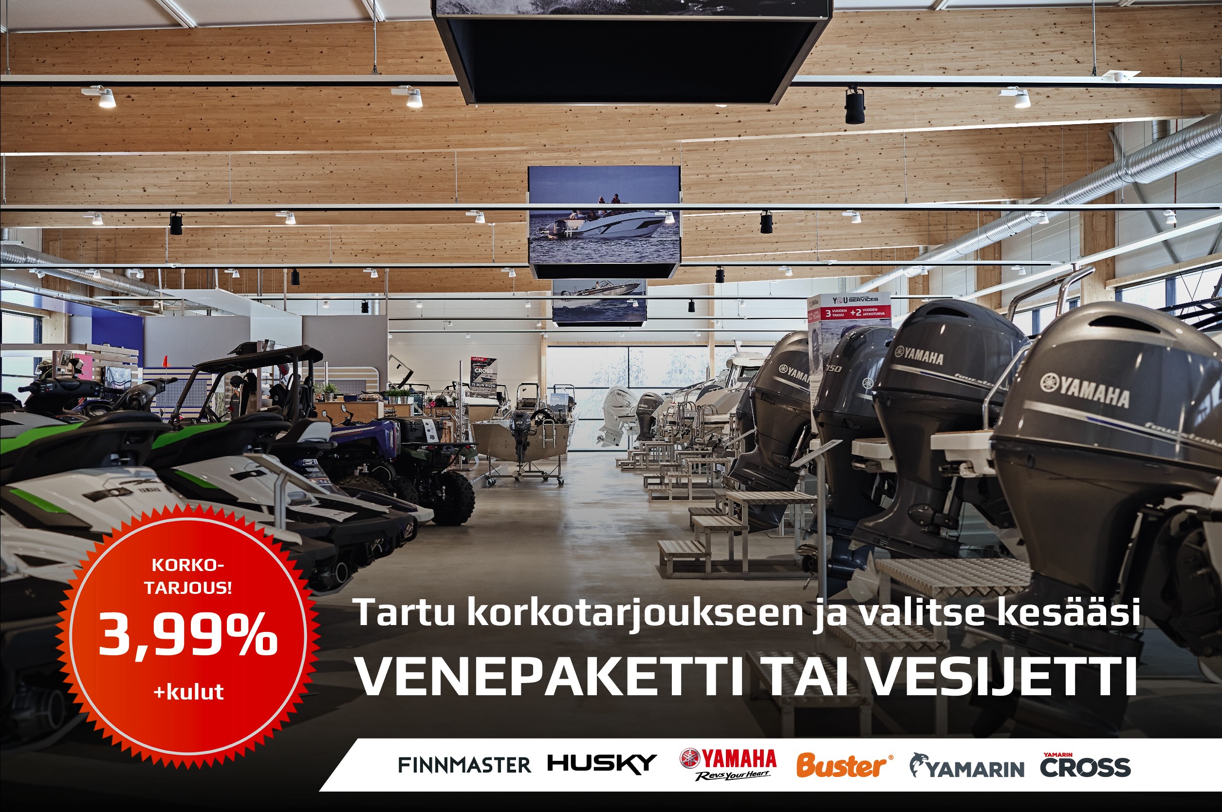 Valikoitu erä venepaketteja ja vesijettejä toukokuussa 3,99% rahoituskorolla!